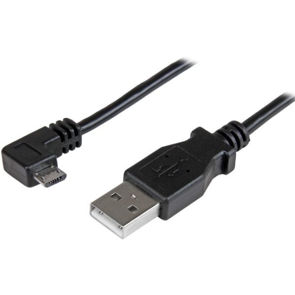 StarTech.com 0.5 m Right Angle Micro USB Cable - Charge and Sync Cable - USB to Micro USB - 24 AWG Discount