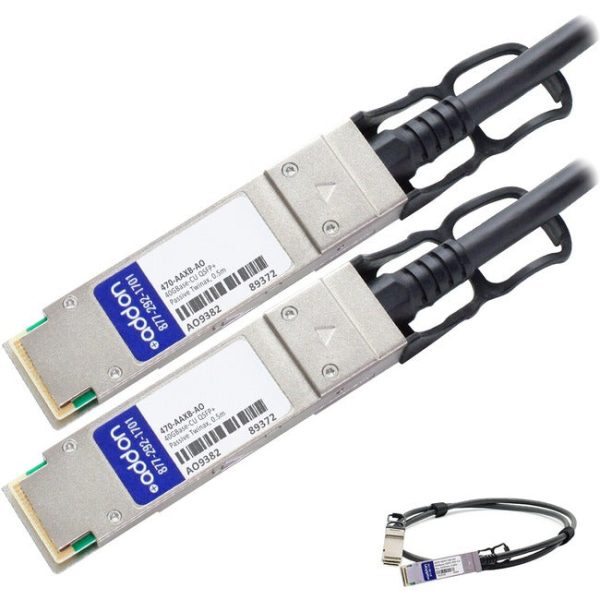AddOn Dell 470-AAXB Compatible TAA Compliant 40GBase-CU QSFP+ to QSFP+ Direct Attach Cable (Passive Twinax, 0.5m) Hot on Sale